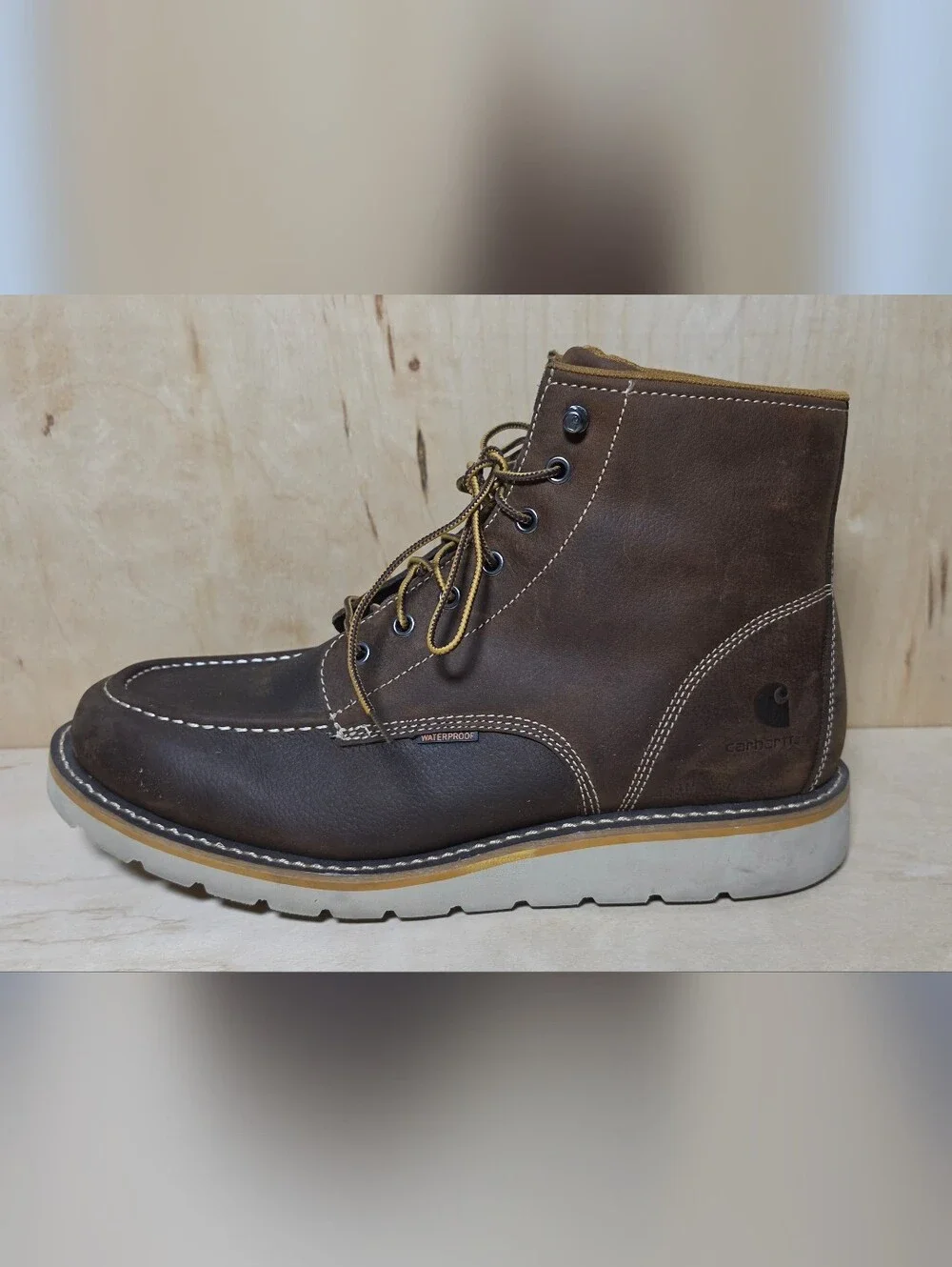 Carhartt Men's Waterproof 6-Inch Moc Toe Wedge Work Boots (Style CMW6095)